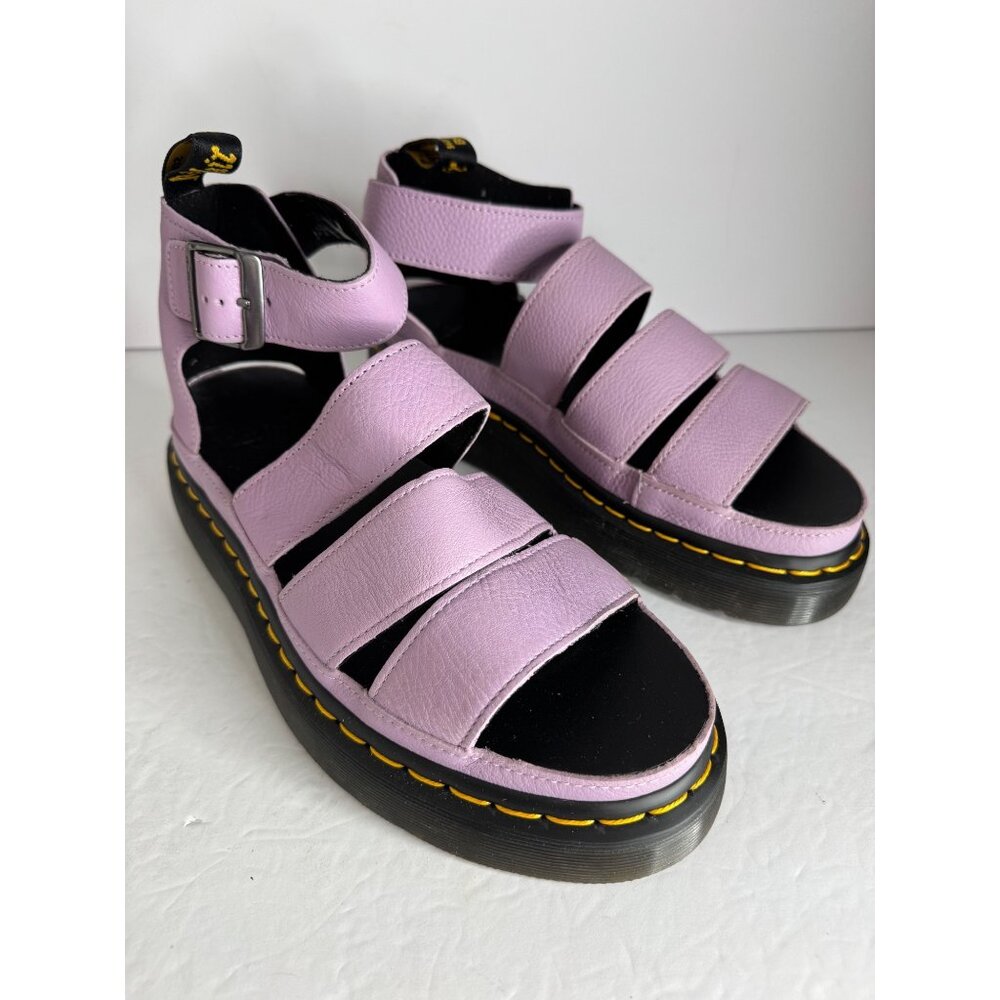 Doc Dr. Martens Clarissa II Platform Strap Sandals Lilac Leather EU 42 US 10 NEW - Picture 2 of 5